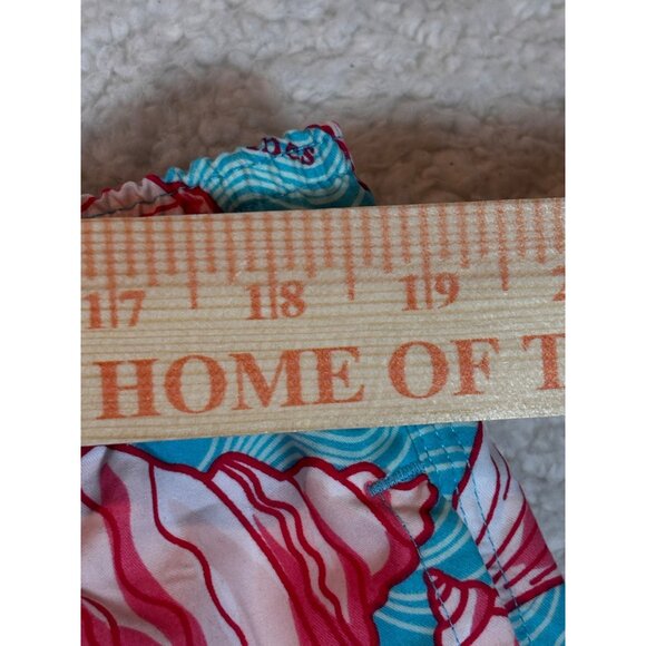 Mens Tropical Seashell Print Swim Trunks With Elastic Waist & Drawstring xl - Picture 9 of 16